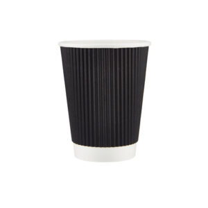 Black 12oz Ripple Wrap Cup