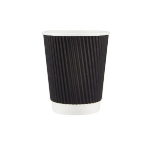 Black 8oz Ripple Wrap Cup